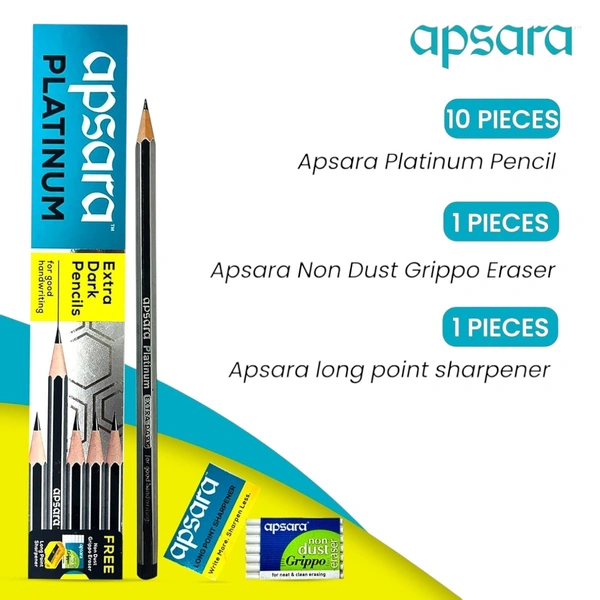 Apsara Palatinum extra dark Pencils Pack of 10 Pieces