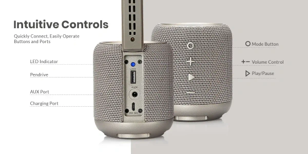 Portronics Sound Drum  10W Bluetooth 5.3 Speaker