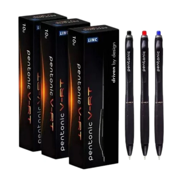 Pentonic B RT Ball Pen - 10 Pieces, Black