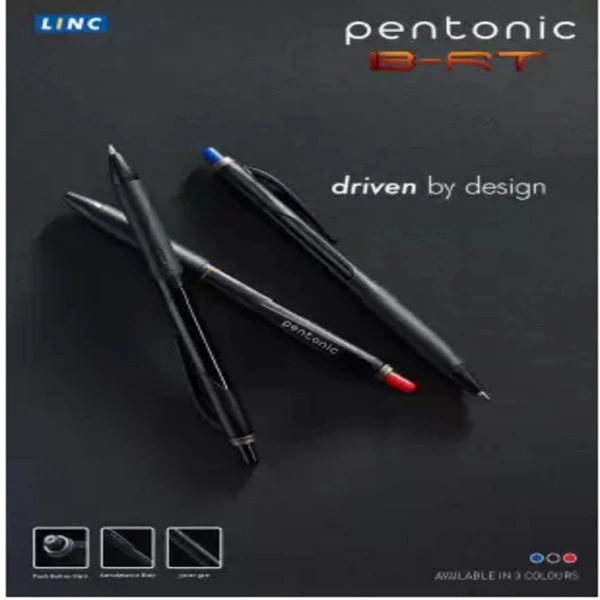 Pentonic B RT Ball Pen - 10 Pieces, Black
