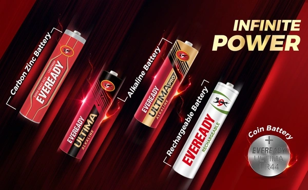 Eveready Everedy Ultima Alkaline AA Battery & Cell 1.5V 800% Longer Lasting Pack of 6 Pieces