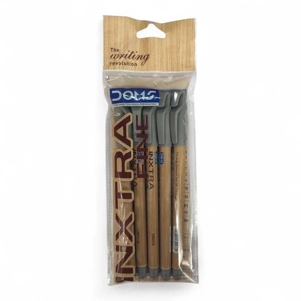 Doms Inxtra Fine Ball Pen - 5 Pieces, Black
