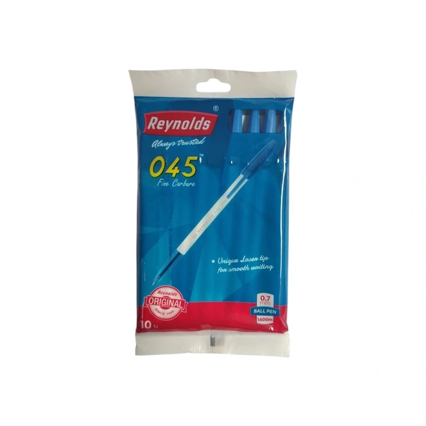 Reynolds Ball Pen 045 - 10 Pieces, Blue