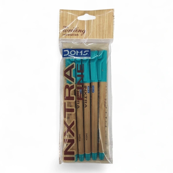 Doms Inxtra Fine Ball Pen - 5 Pieces, Blue