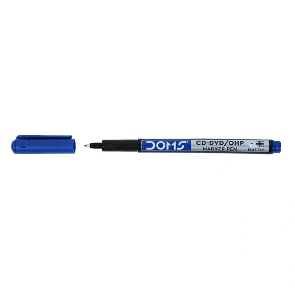 Doms CD-DVD/OHP Marker Pen - 10 Pieces, Blue