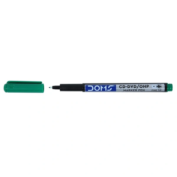 Doms CD-DVD/OHP Marker Pen - 10 Pieces, Green