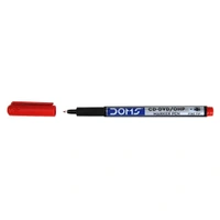 Doms CD-DVD/OHP Marker Pen - 10 Pieces, Red