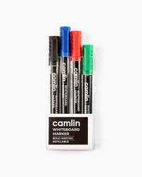 Camlin Whiteboard Marker Black, Blue, Red, Green Pack of 4 Piece Set