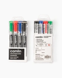 Camlin Whiteboard Marker Black, Blue, Red, Green Pack of 4 Piece Set