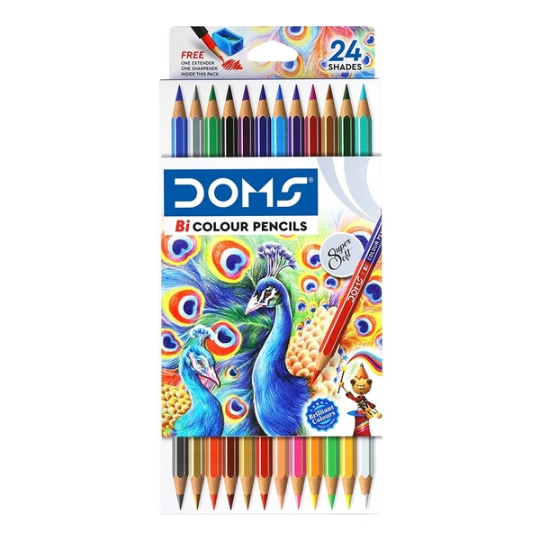 Doms DOMS Bi Colour Pencils 24 Shades