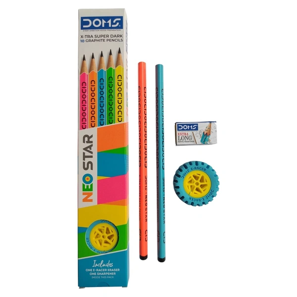 Doms Neo Stra X-Tra Super Drak Pencils Pack of 10 Pieces