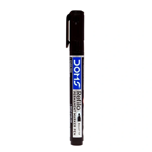 Doms Refilo Permanent Marker Pen  - 1 Piece, Black