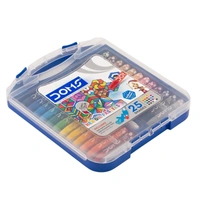 Doms Hexagonal Oil Pastels ( Assorted Shades ) 25 Shades Plastic Box