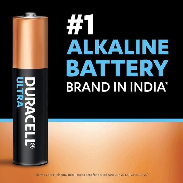Duracell Ultra Alkaline Battery AA 4 Batteries Pack of 4