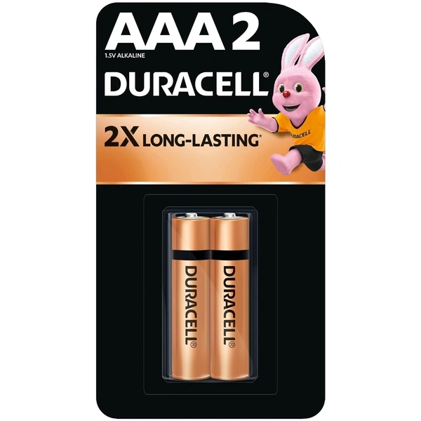 Duracell Battery 2X Longer Lasting AAA2 Batteries Pack of 2