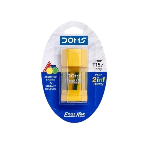Doms ErasNer 2 in 1 Buddy Eraser & Sharpener  - 40 Pieces