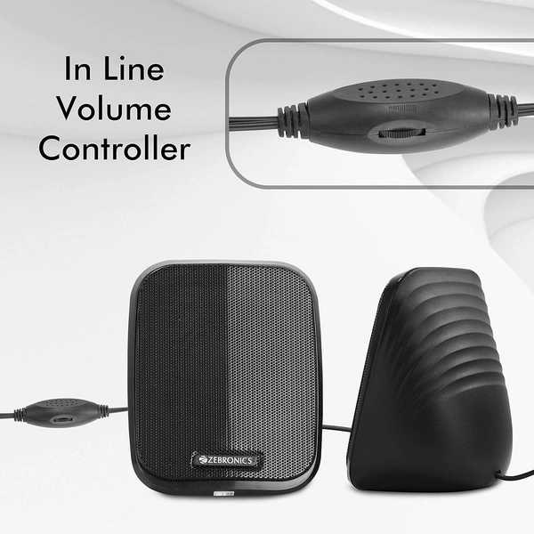 Zebronics Zeb - Fame 5 Watts 2.0 Multi Media Speakers with AUX, USB & Volume Control