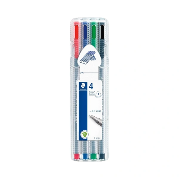 Staedtler Triplus Finliner 4 Colour Sets Art No. 334 SB4 Pack of 4 Piece
