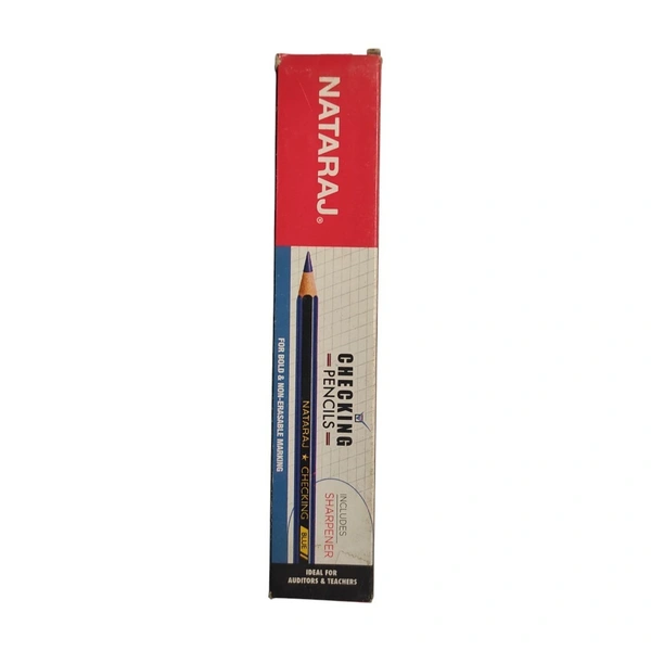Nataraj Checking Pencils Blue Pack of 10 Pieces