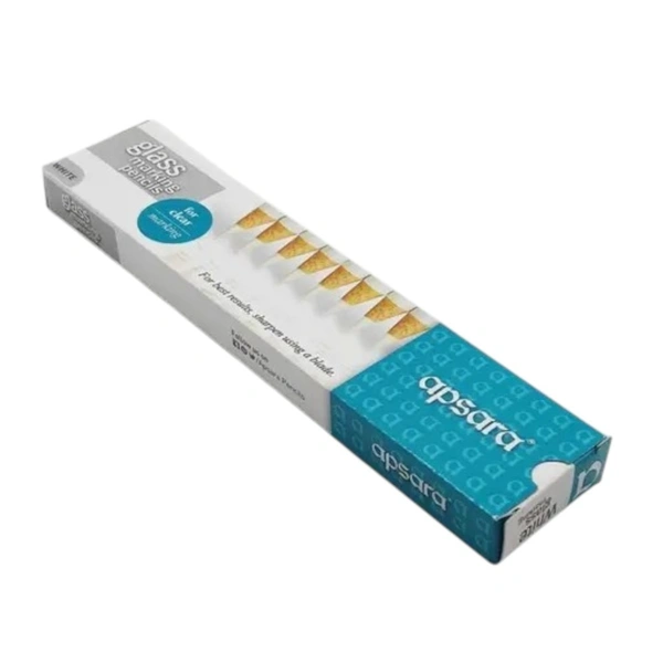 Apsara Glass Marking Pencils White Pack of 10 Piece