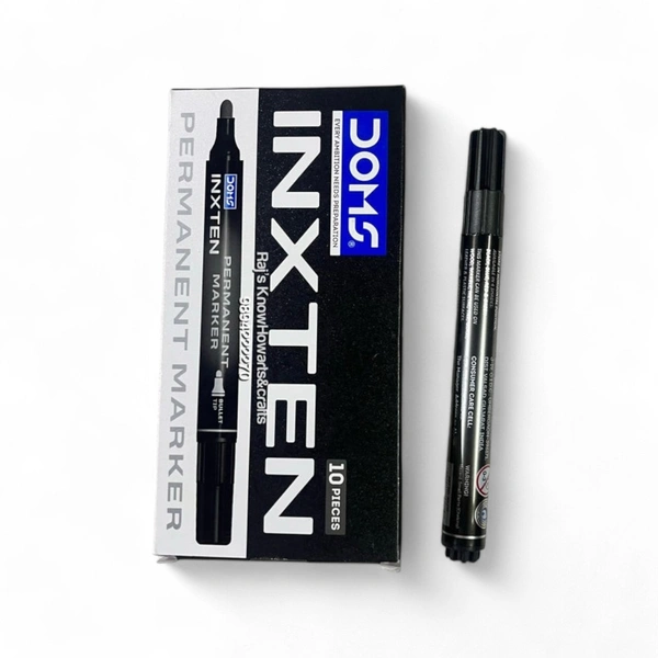 Doms Inxten Permanent Marker - 10 Pieces, Blue