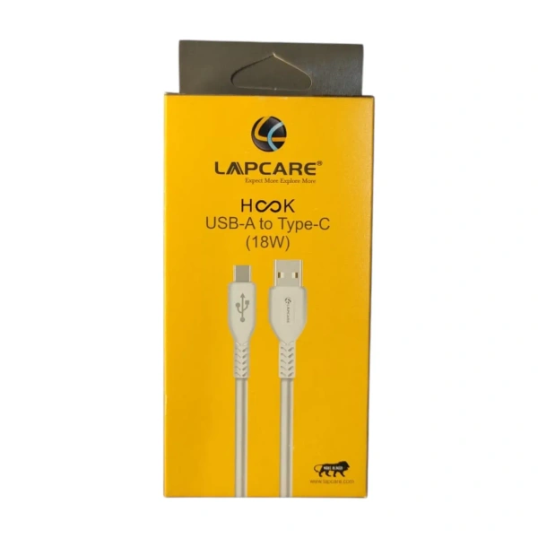Lapcare Hook USB A to Type - C 18W 1 Meter LTC-636 - 1 Piece, White