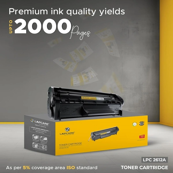 Lapcare Laser Toner Cartridge 12A Compatible LPC2612A with HP 1010/1012/1015/1018/1020/1022/1022n/1022nw