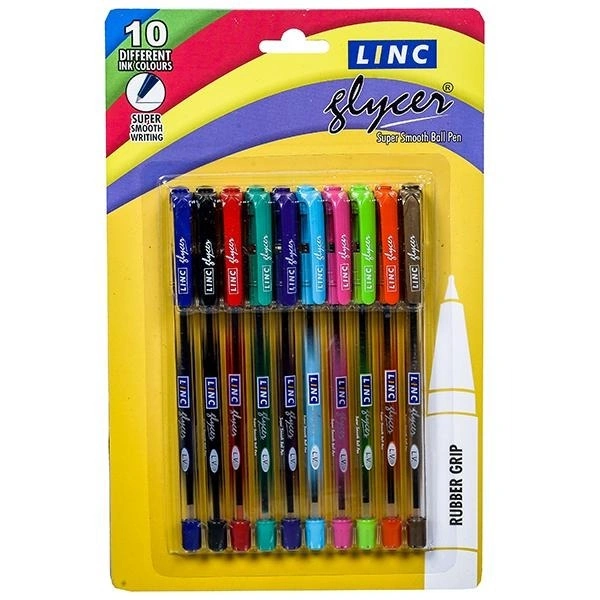 Linc Glycer Colour Ball Pen Pack of 10 Piece
