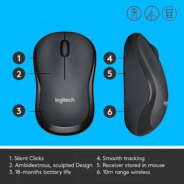 Logitech Silent M220 Wireless Mouse