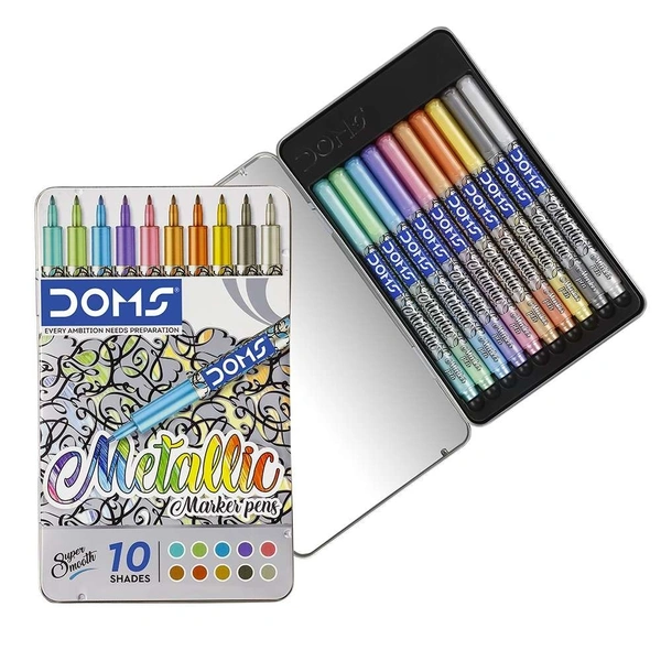 Doms Metallic Marker Pen 10 Shades