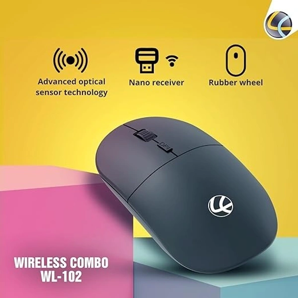 Lapcare Wireless Combo 2.4G Wireless Keyboard & Mouse Model No. WL-102