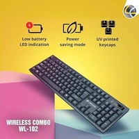 Lapcare Wireless Combo 2.4G Wireless Keyboard & Mouse Model No. WL-102