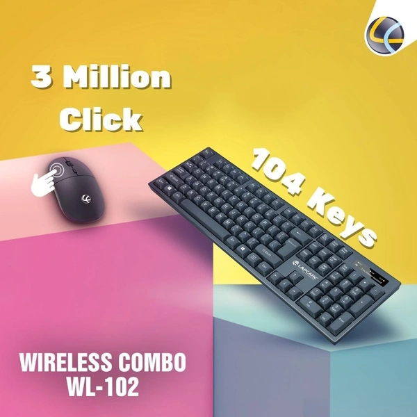 Lapcare Wireless Combo 2.4G Wireless Keyboard & Mouse Model No. WL-102
