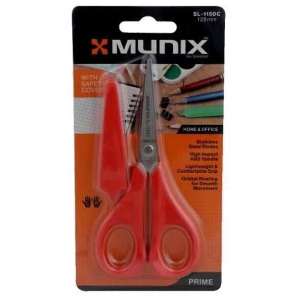 Kangaro Munix Red Scissor With Safety Cover SL 1150C / 128mm