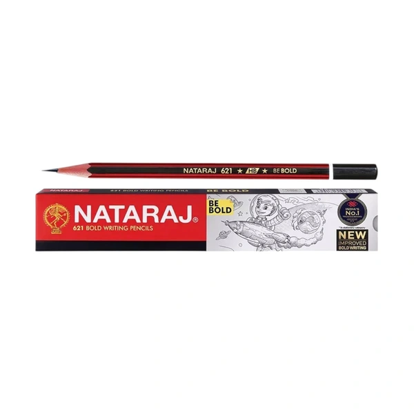 Nataraj 621 Bold HB Writing Pencils Pack of 10 Pieces