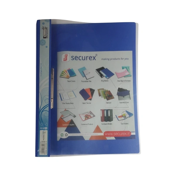 Securex Punchless File (Transparent Top ) Size A4 PL101 - 1 Piece