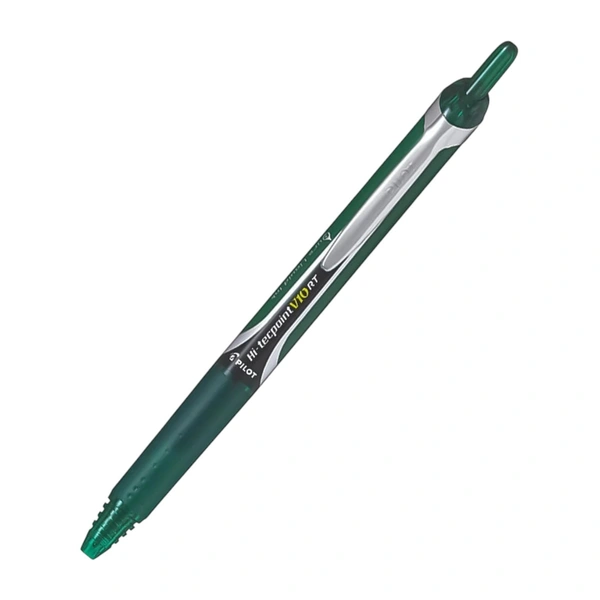 Pilot Hi Techpoint V10 RT Roller Ball Pen - 1 Piece, Green