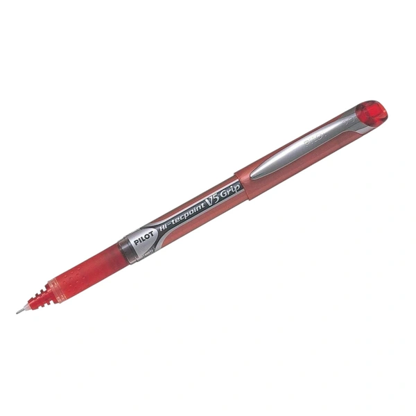 Pilot Hi Tecpoint V5 Grip Roller Ball Pen  - Red