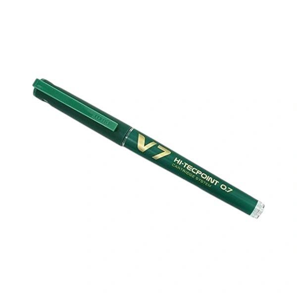 Pilot V7 Hi Tecpoint Cartridge System Roller Ball Pen  - 1 Piece, Green