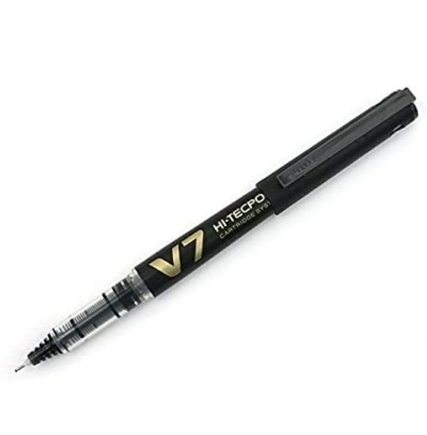 Pilot V7 Hi Tecpoint Cartridge System Roller Ball Pen  - 1 Piece, Black