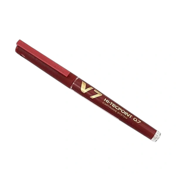 Pilot V7 Hi Tecpoint Cartridge System Roller Ball Pen - 1 Piece, Red