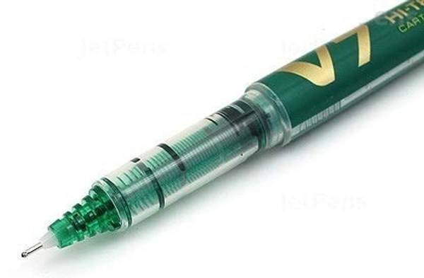 Pilot V7 Hi Tecpoint Cartridge System Roller Ball Pen  - 1 Piece, Green