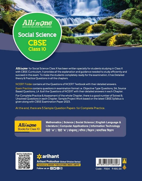 Arihant All In One Social Science Class 10 CBSE Exam 2024 - 25