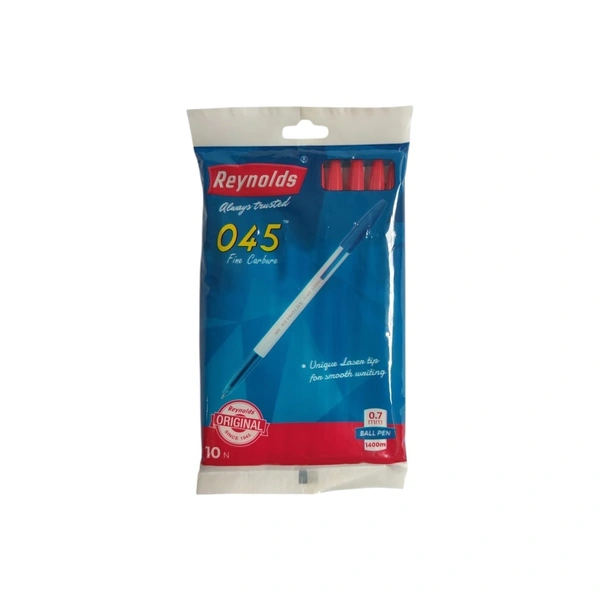 Reynolds Ball Pen 045 - 10 Pieces, Red