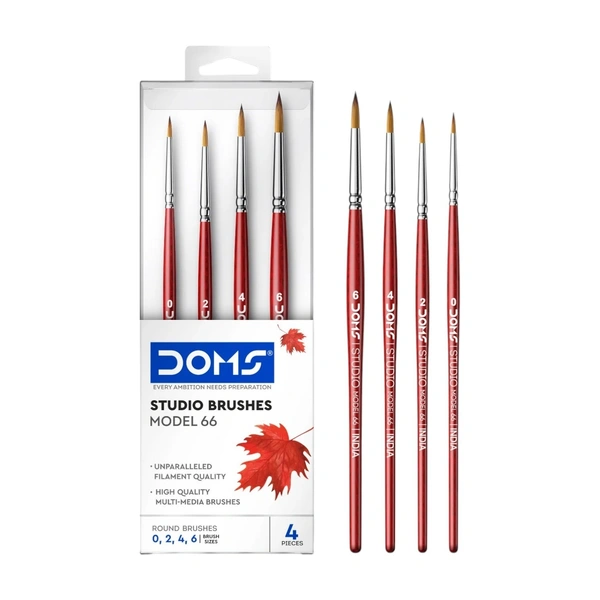 Doms Studio Brushes Model 66 Round Set of 4