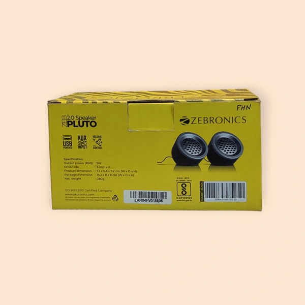 Zebronics 2.0 Speaker Zeb Pluto 5W RMS