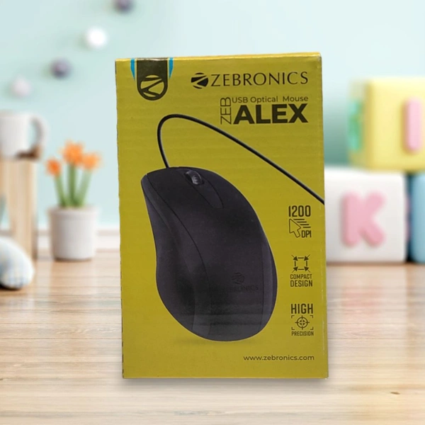 Zebronics ZEB ALEX USB Optical Mouse 1200 DPI