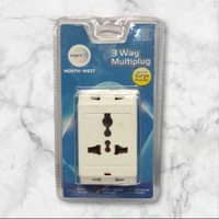 Wipro 3 Way Multiplug Adaptor with 1 Universal Sockets 6A, 240V, 50Hz