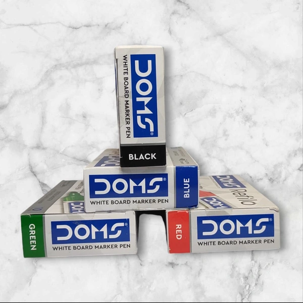 Doms White Board Marker Pen Black, Blue, Red, Green 40 Pieces Sets