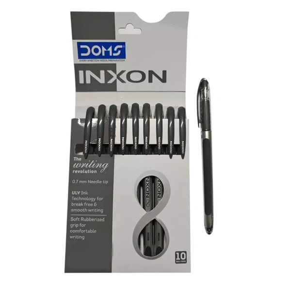 Doms Inxon Ball Pen  - 10 Pieces, Black
